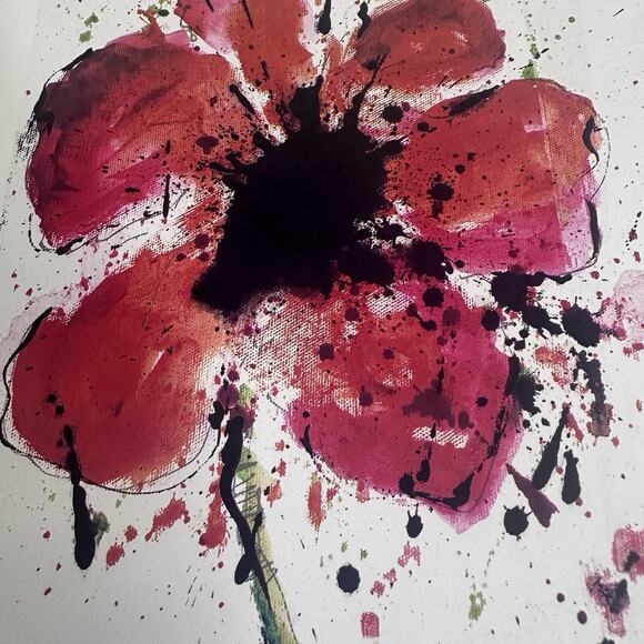 Dominic Pangborn Abstract Poppy Seriolithograph Signed in Plate Park West COA - Picture 4 of 7